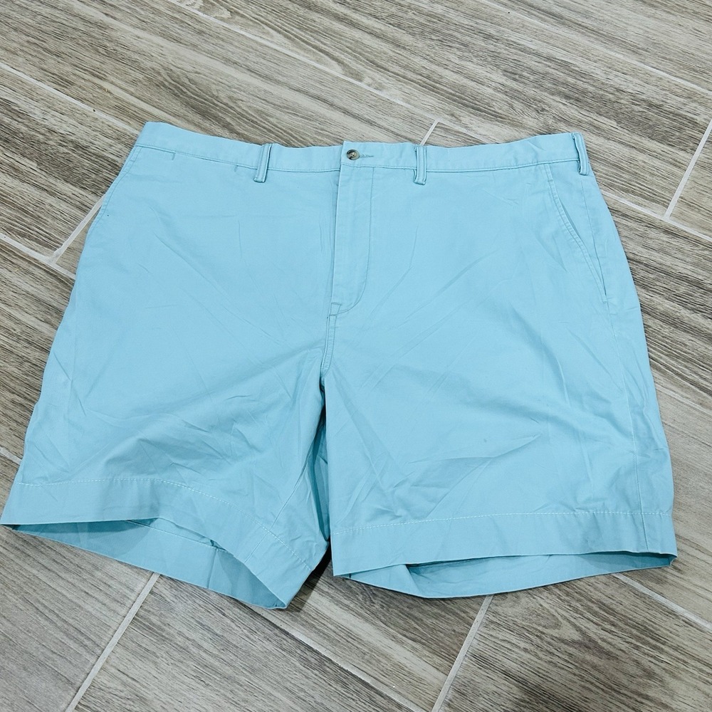 Polo Ralph Lauren stretch cotton twill chino shorts Men's size 42 teal 7" Inseam